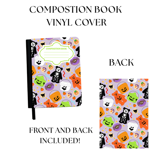 Halloween Things Notebook Vinyl Cover UV PRINTED