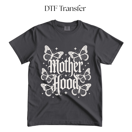 Motherhood Butterflies Off White Single Color DTF Transfer
