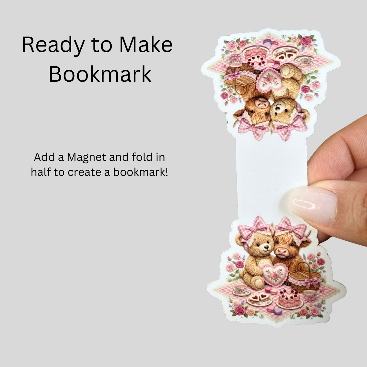 Bear and Cow Magnetic Bookmark DIY