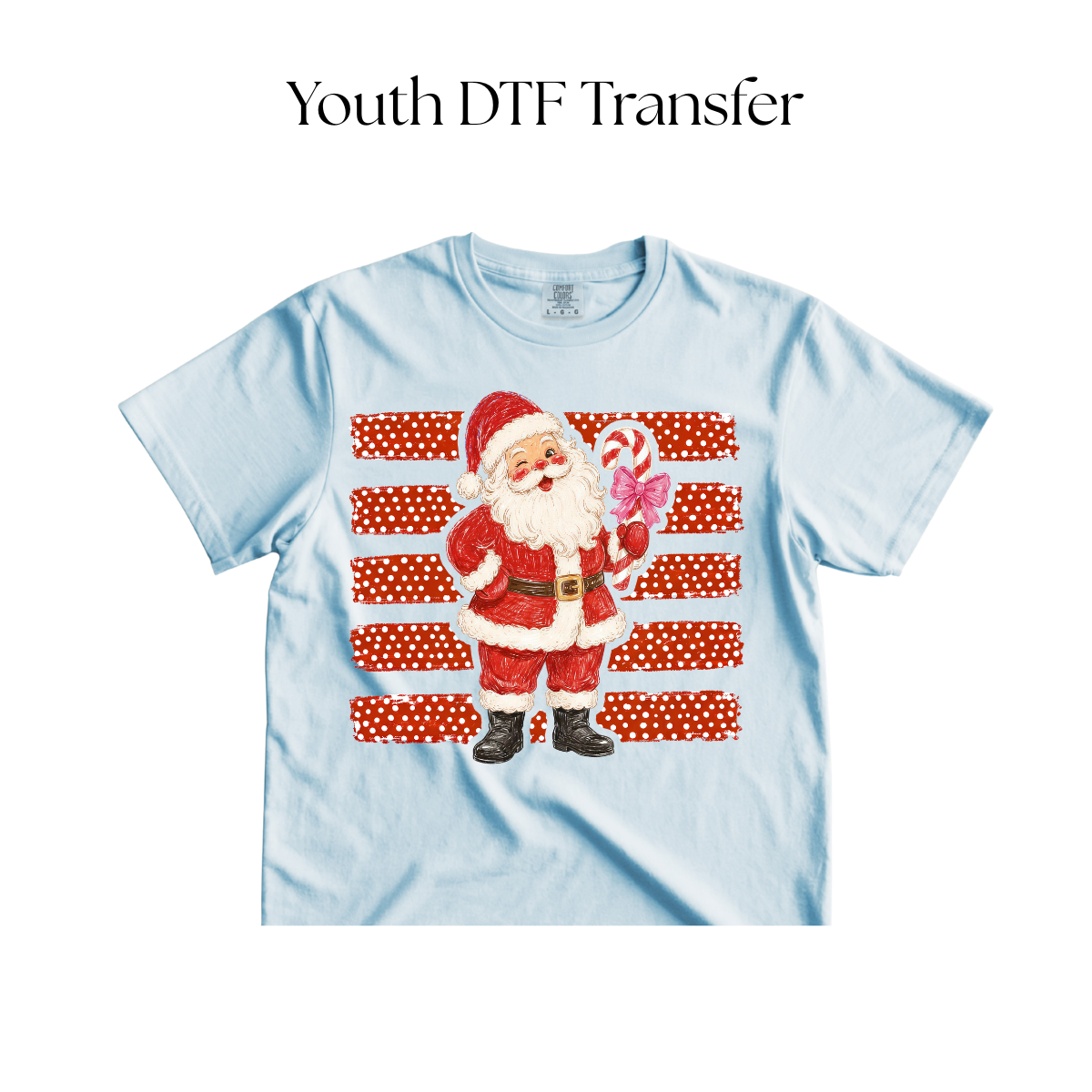 YOUTH Winking Santa DTF Transfer