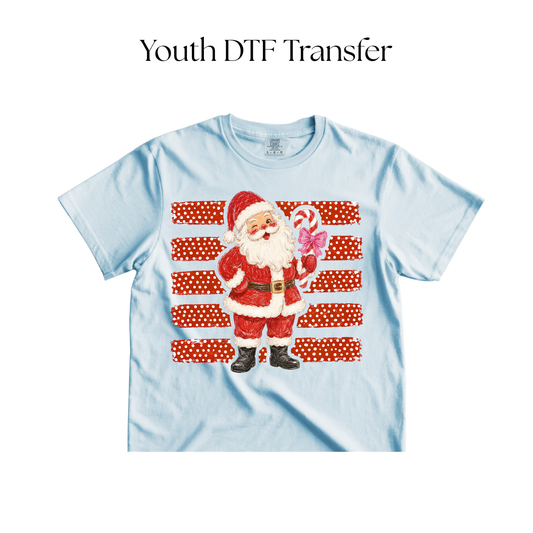 YOUTH Winking Santa DTF Transfer