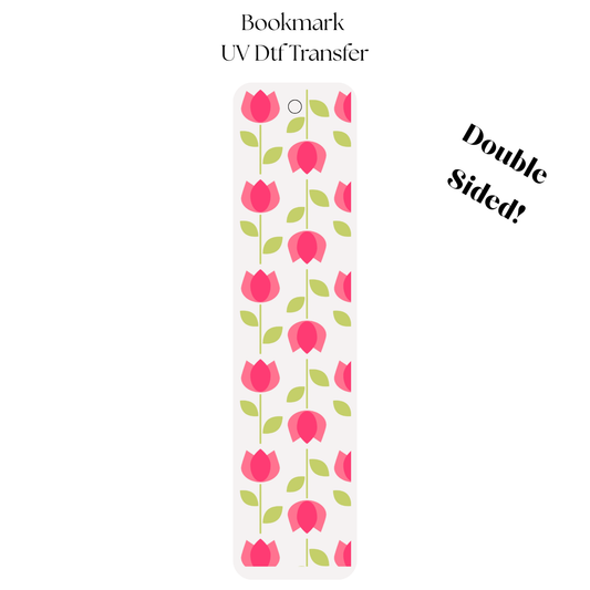 Hot Pink Tulips Bookmark Transfer
