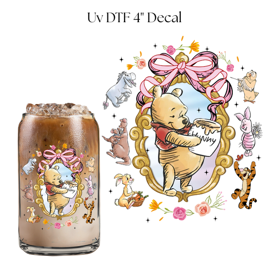 Bear Honey Jar 4” UV DTF Cup Decal