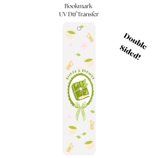 Booked and Brewed UV DTF Bookmark Transfer