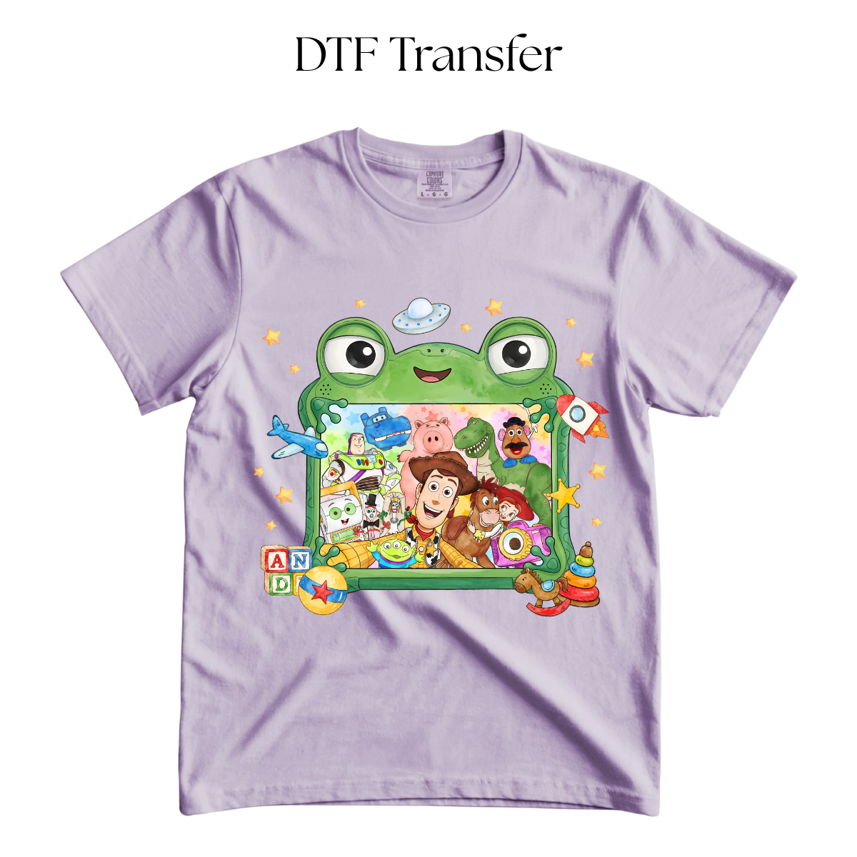 Toy Green Pad DTF Transfer