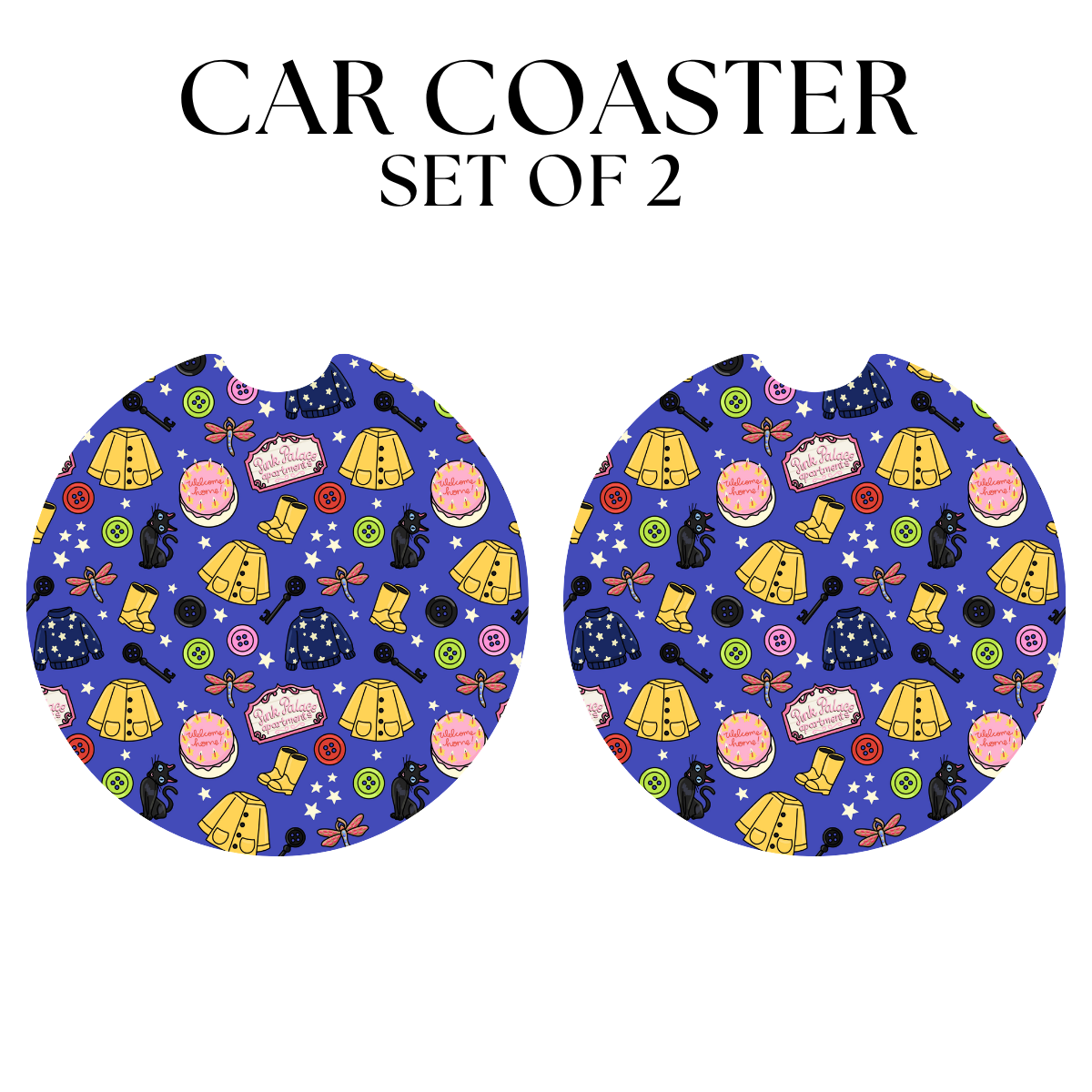 Cora Things UV DTF Car Coaster