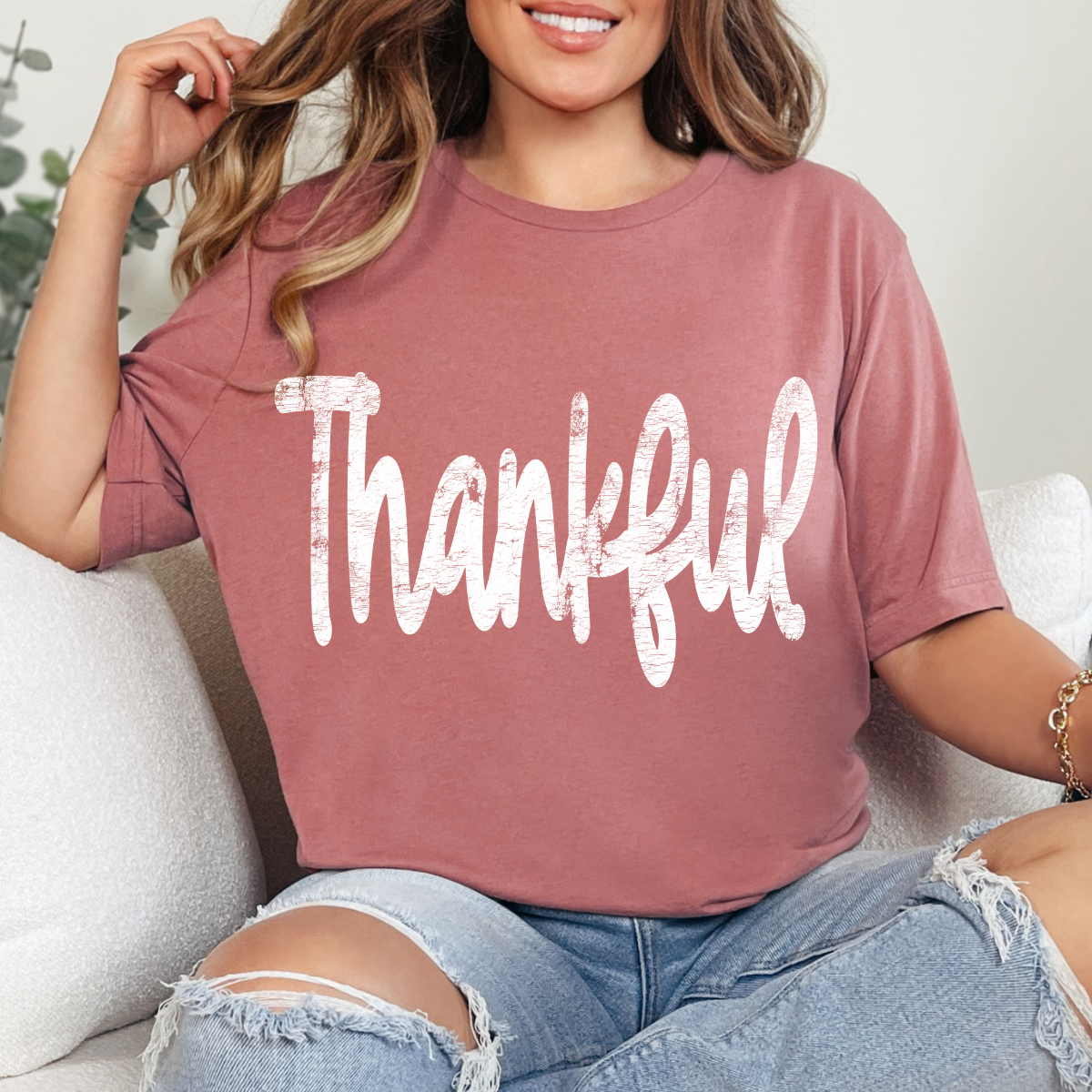 Thankful WHITE DTF Transfer