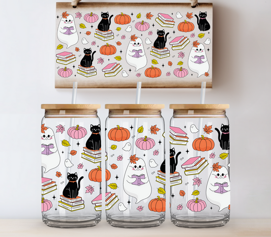 Ghostie Reading UV DTF Cup Wrap