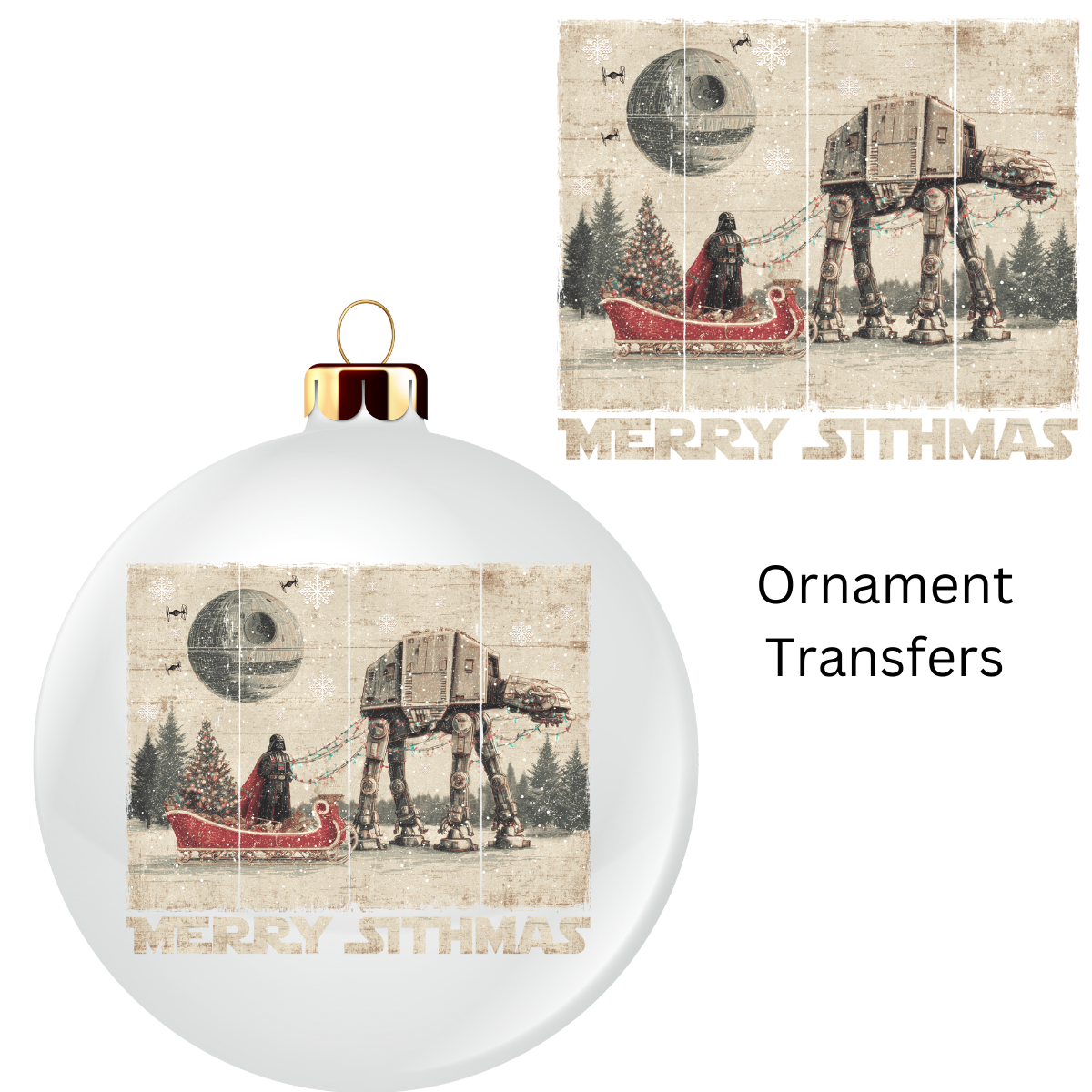 Merry Sithmas Ornament UV DTF