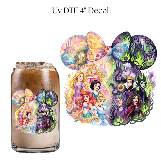Princess VS Evil 4” UV DTF Cup Decal