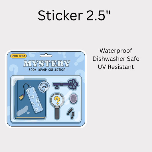 Mystery Collection Ticket White Vinyl Sticker 2.5"