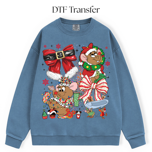 Christmas Mouse DTF Transfer