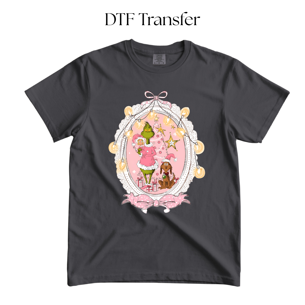 Green Monster Pink Frame DTF Transfer
