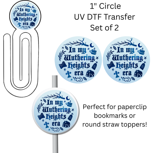 In My WH Era Round 1” UV DTF Transfer For Paperclip Bookmark or Straw Topper SET OF 2