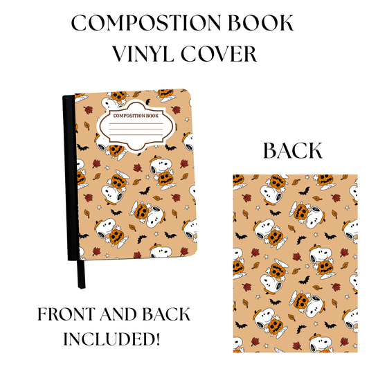 Snoop Halloween Composition Book Sticker UV PRINTED