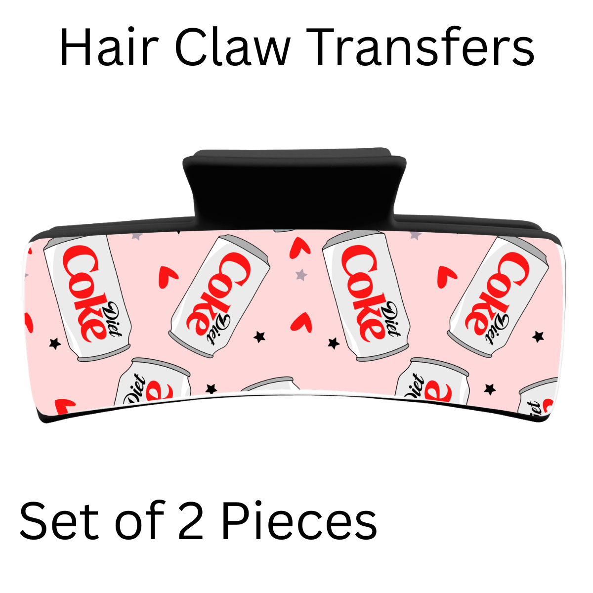 Diet Soda UV DTF Transfer for 4” Claw Clip (Set of 2)