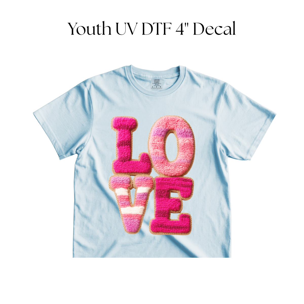 YOUTH Love Faux Chenille DTF Transfer