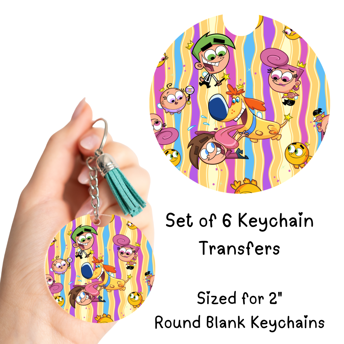 Odd Fairies Keychain Transfer Set of 6