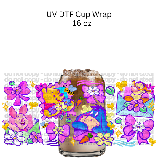 Purple Bear Frames UV DTF Cup Wrap