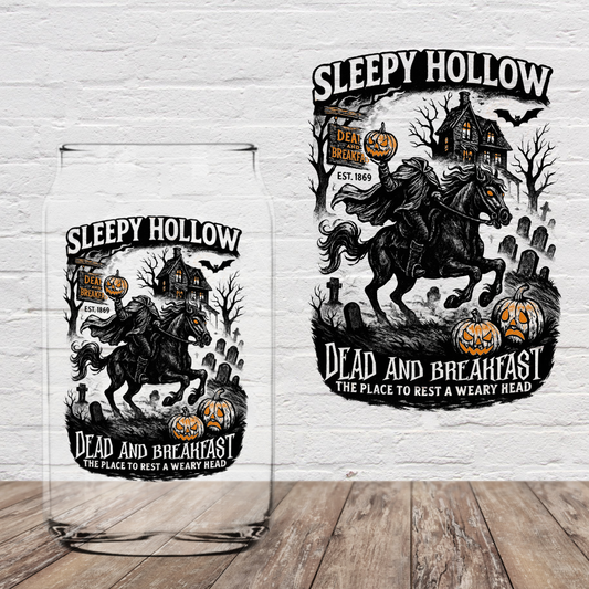 Sleepy Hollow Dead and Breakfast 4" UV DTF