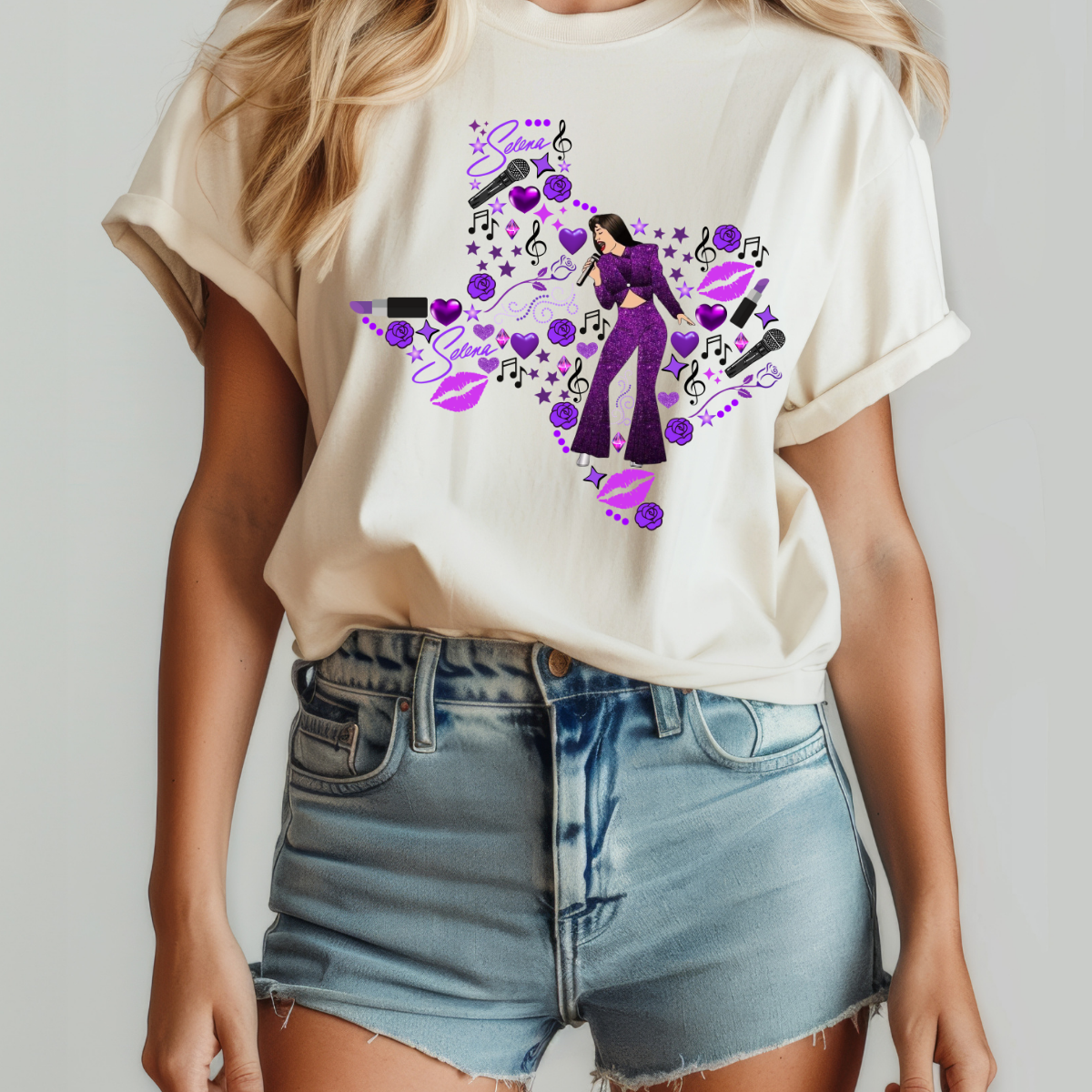 Texas Girl Purple DTF Transfer