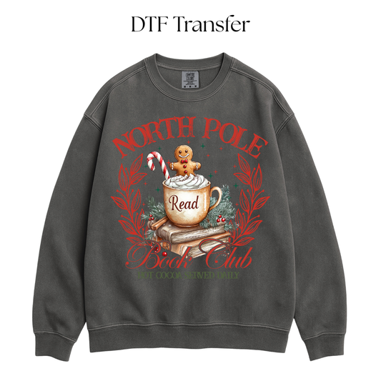 North Pole Book Club DTF Transfer