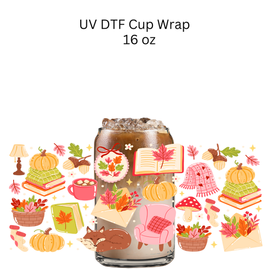 Pink Fall UV DTF Wrap