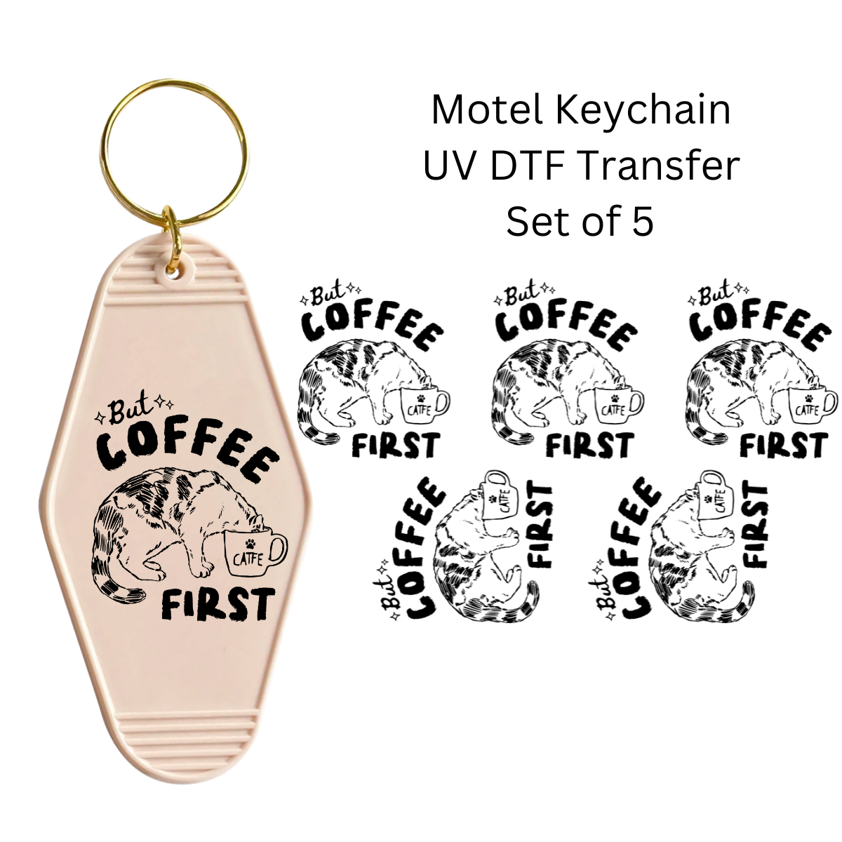 But Coffee First Set of 5 Keychain Transfers