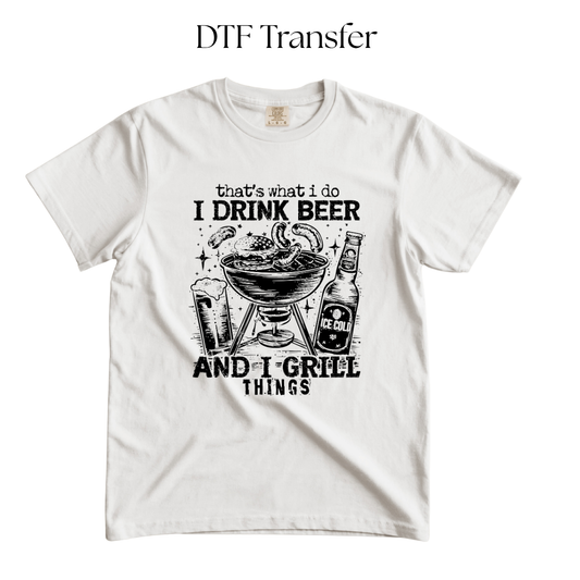 That’s What I Do Drink Beer Single Color DTF Transfer