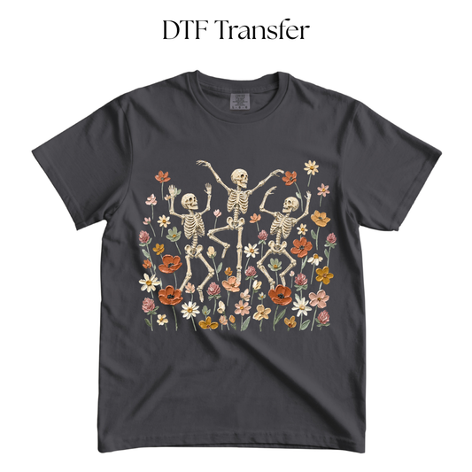 Skeletons Dancing DTF Transfer