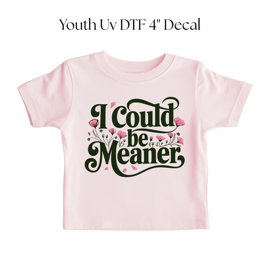 YOUTH I Could Be Meaner DTF Transfer