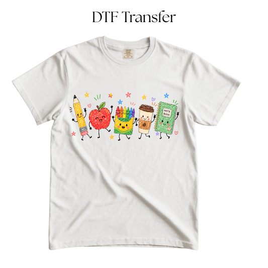 Back to School Essentials DTF Transfer