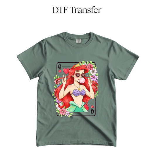 Mermaid Princess Card DTF TRANSFER