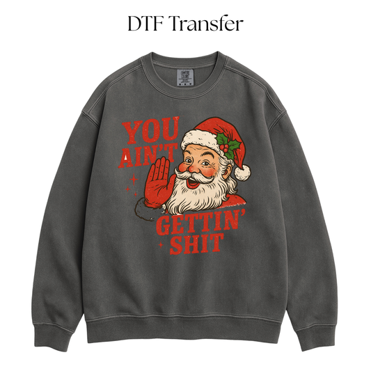 You Aint Getting Shit DTF Transfer
