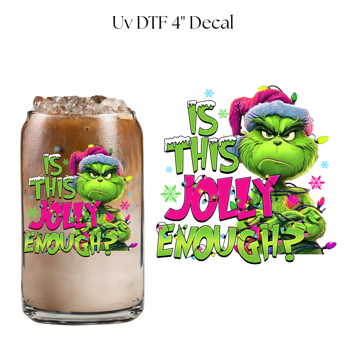 Is This Jolly Enough 4” UV DTF Decal