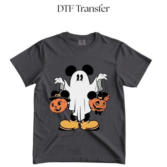 Ghost Mouse DTF Transfer