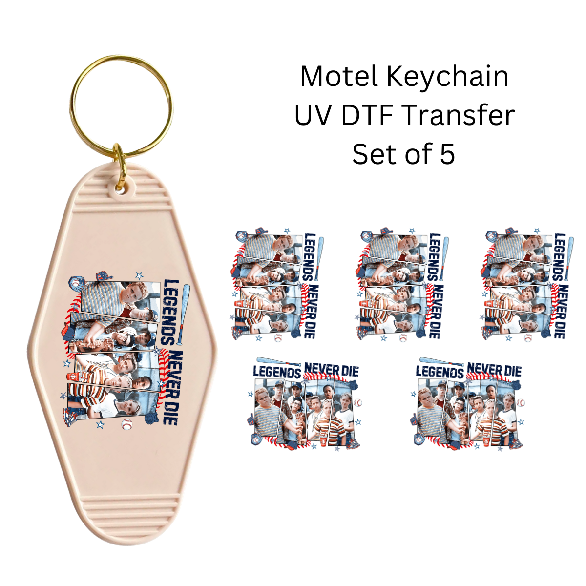 Legends Never Die Set of 5 Keychain Transfers