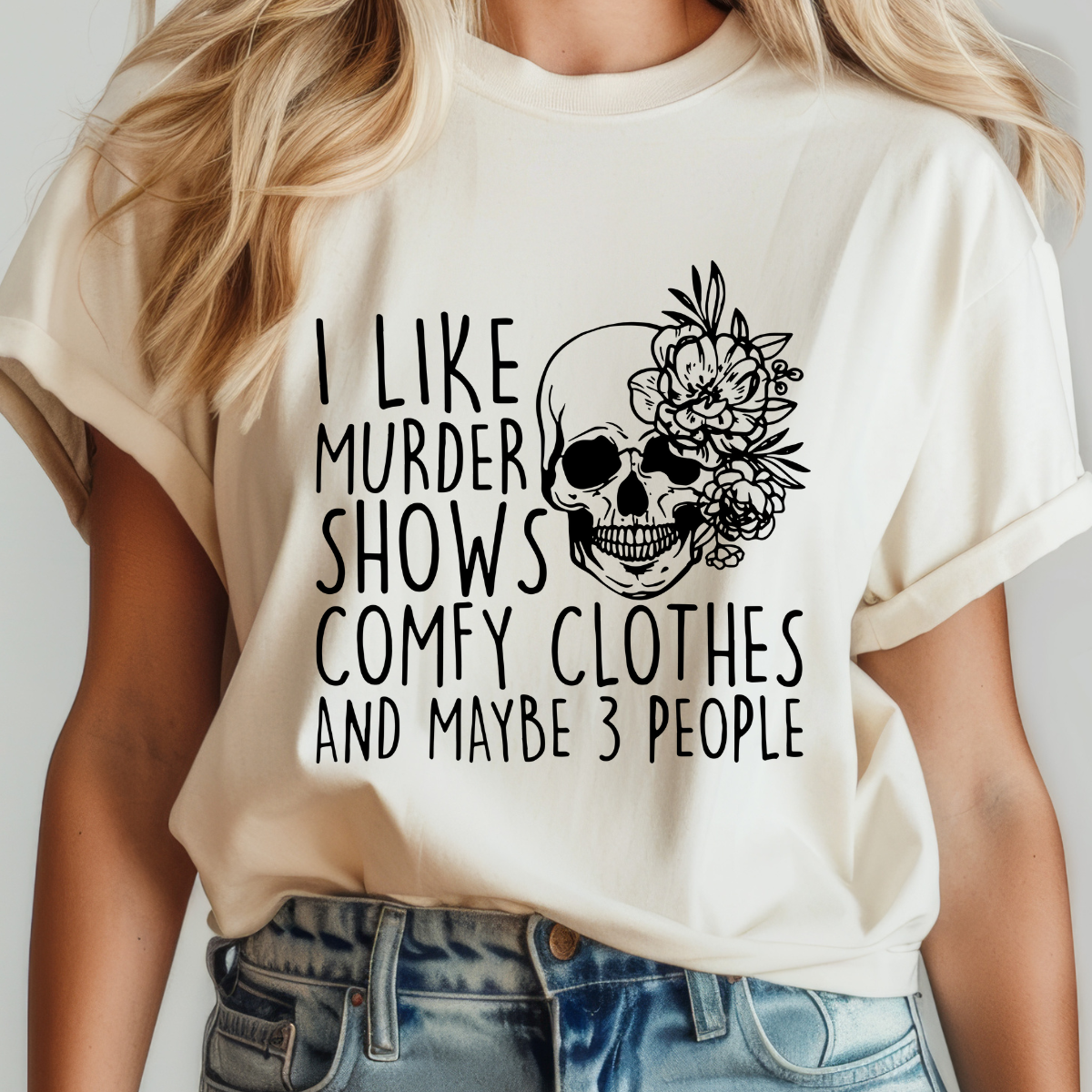 I Like Murder Shows Single Color DTF Transfer