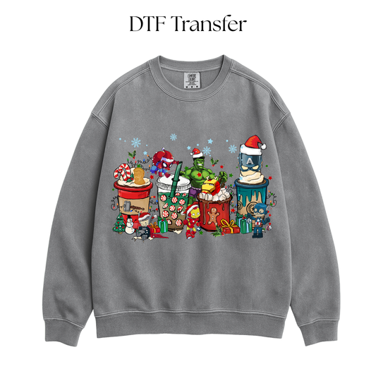 Heroes Hot Cocoa Cups DTF Transfer