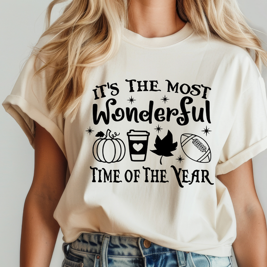 The Most Wonderful Time of the Year Single Color DTF Transfer