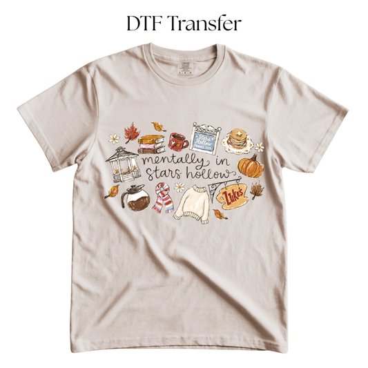 Mentally in Stars Sketch DTF Transfer