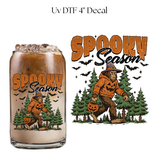Spooky Season Big Foot 4” UV DTF Decal