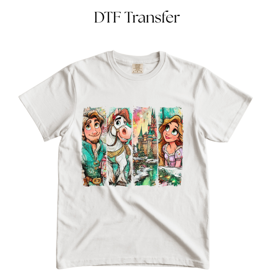 Long Hair Princess DTF Transfer