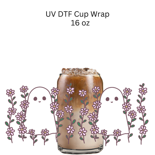 Floral Ghosties UV DTF Cup Wrap