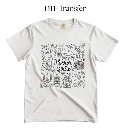 Horror Girlie Single Color DTF Transfer