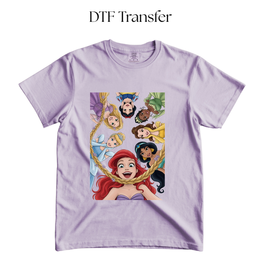 Princesses Looking Down DTF TRANSFER