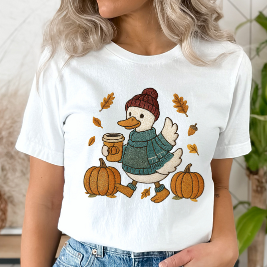 Embroidered Fall Goose DTF TRANSFER