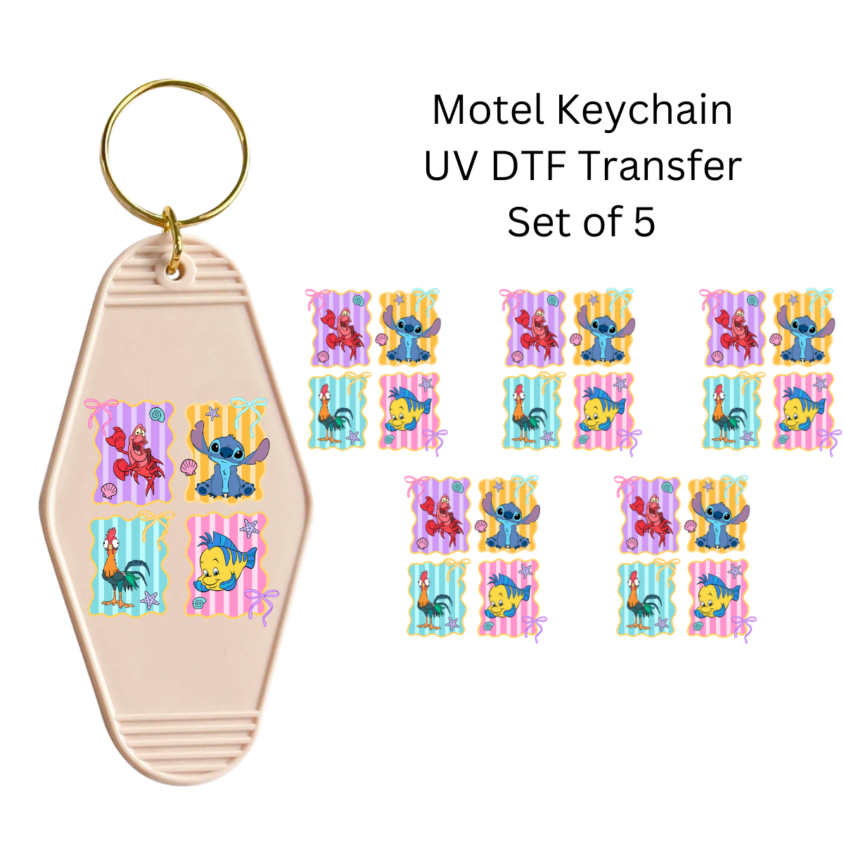 Enchanted Pets Set of 5 Keychain Transfers