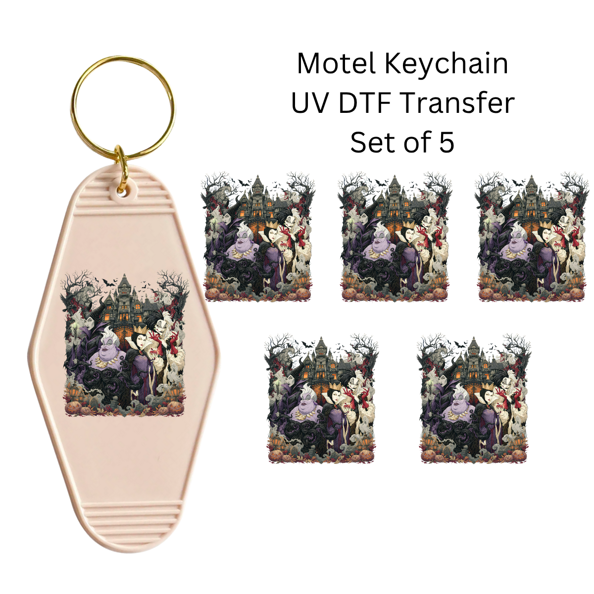 Haunted Mansion Evil Women Set of 5 Keychain Transfers