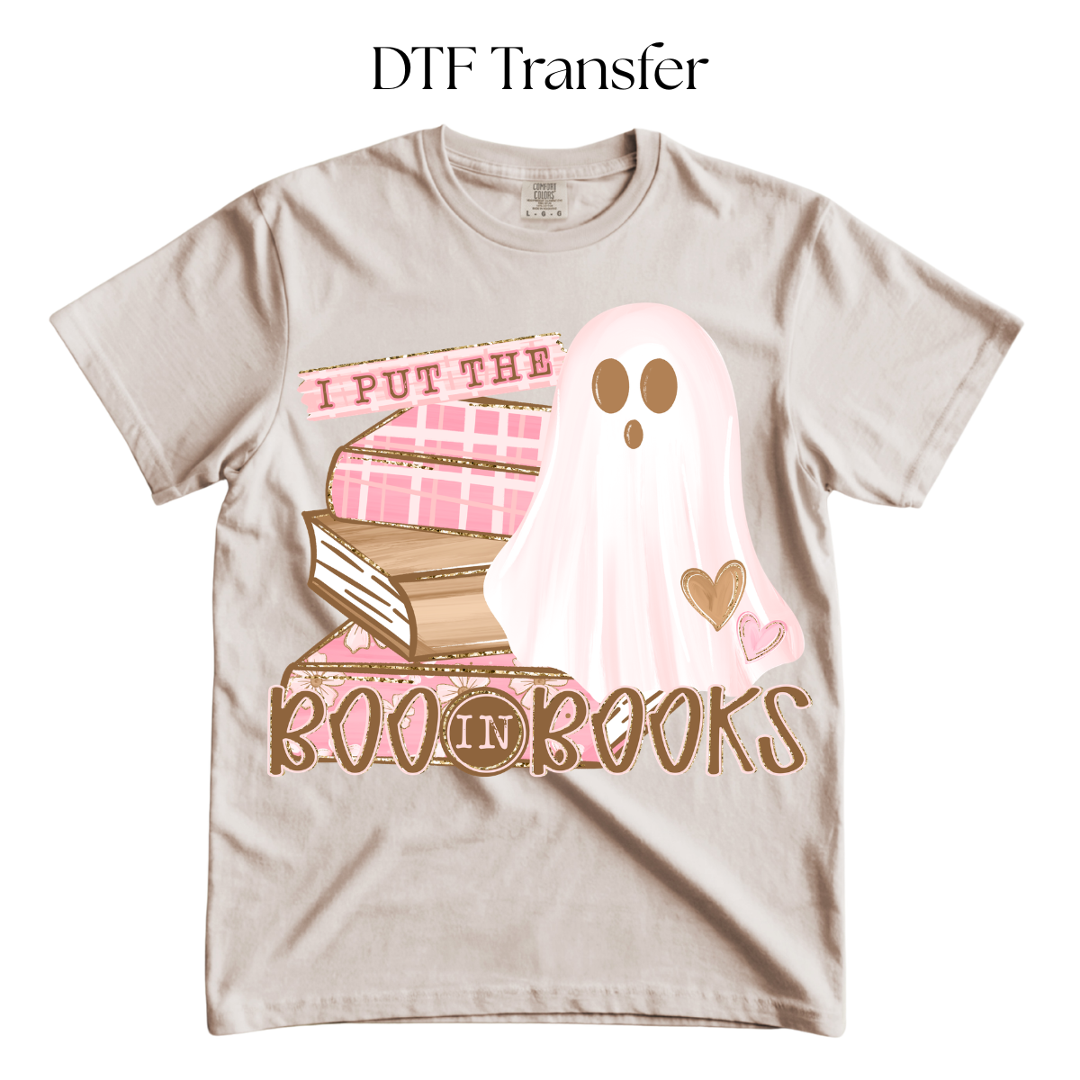 I Put The Boo in Books DTF Transfer